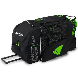 UFO Motocross Wheeled Black Gear Bag (Side)