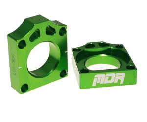 Axle Blocks KX 125 250 KXF 250 KXF 450 - Green