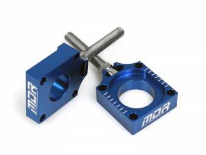 MDR Rear Axel Blocks & Adjuster Husqvarna TC-FC-TE-FE 85-501 (14-16) Blue