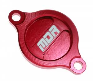 MDR Oil Filter Cover RMZ 250 07-ON, RMZ 450 05-ON - Red