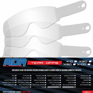 MDR Fox Youth Goggle Tear Offs Packaged