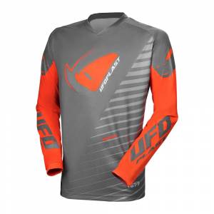 UFO Kids Kimura Grey Orange Motocross Jersey