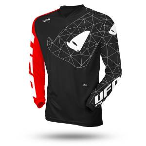 UFO Tecno Black Red Motocross Jersey