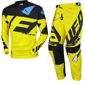 UFO Kids Mizar Yellow Black Motocross Kit Combo