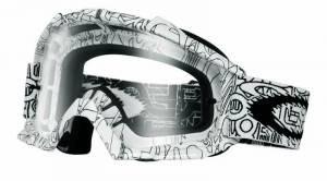 Oakley Proven White Factory Text Motocross Goggles