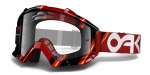 Oakley Proven Victory Stripes Red Motocross Goggles