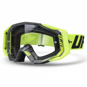 UFO Mystic Grey Clear Lens Motocross Goggles