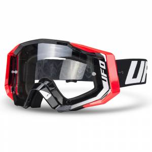 UFO Mystic Black Clear Lens Motocross Goggles