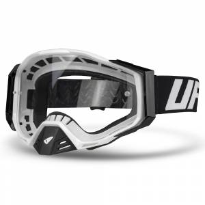 UFO Epsilon White Clear Lens Motocross Goggles