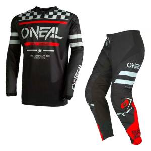 Oneal MX23 Kit Combo - Element Squadron v23 Black Grey