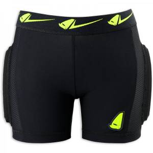 UFO MX Kids Kombat Soft Padded Shorts - Black/Red/Yellow