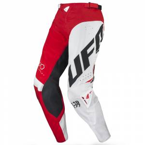 UFO Frequency Slim Neon Red White Motocross Pants