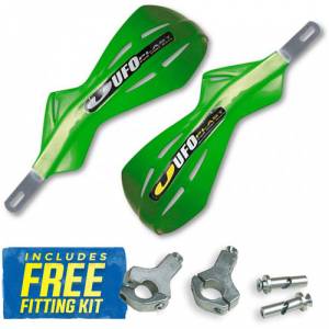  UFO Alu Brush Handguards - KX Green