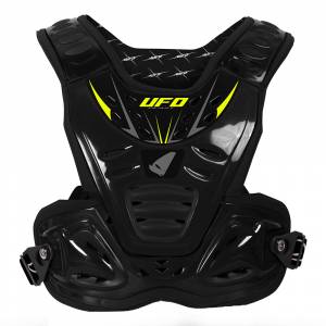 HRP Flak Jak IMS RC Motocross Chest Protector Black Red Gold Roost Deflector 125-145 lbs Adult-medium red 