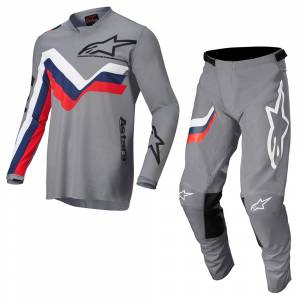 Alpinestars Racer Braap Mid Grey Motocross Kit Combo