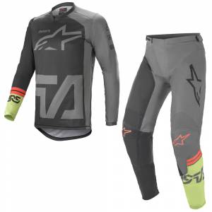 Alpinestars Racer Compass Black Grey Green Motocross Kit Combo