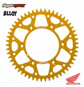 Supersprox Rear Alloy Sprocket for Honda CR CRF XR in Gold