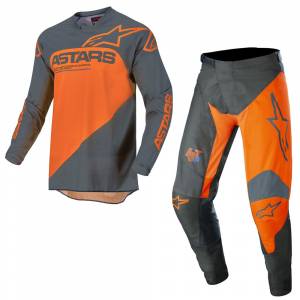 Alpinestars Racer Supermatic Anthracite Orange Motocross Kit Combo
