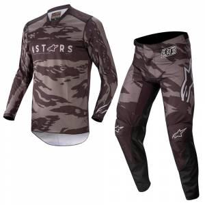 Alpinestars Racer Tactical Black Grey Motocross Kit Combo