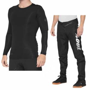 100% R-Core Concept Black Motocross Kit Combo