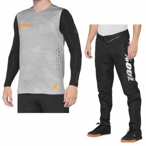 100% R-Core Concept Grey Camo Motocross Kit Combo