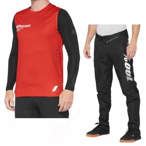 100% R-Core Concept Red Black Motocross Kit Combo