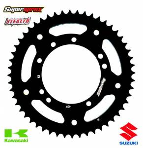 Supersprox Stealth Rear Sprocket Kawasaki KX Suzuki RM - Black