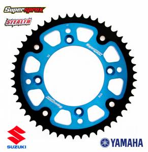 Supersprox Stealth Rear Sprocket Suzuki RM Yamaha YZ - Blue
