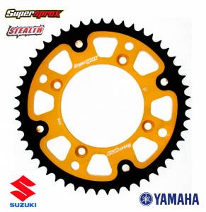 Supersprox Stealth Rear Sprocket Suzuki RM Yamaha YZ - Gold