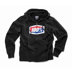 100% Official Black Zip Up Hoodie