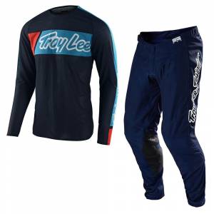 Troy Lee Designs SE Pro Air Vox Navy Motocross Kit Combo