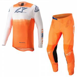 Alpinestars Supertech Foster White Orange Black Motocross Kit Combo