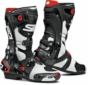 Sidi Rex Air White Black Motorcycle Boots