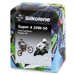 Silkolene Super 4 SAE 20W-50 Semi-Synthetic Engine Oil 4 Litres