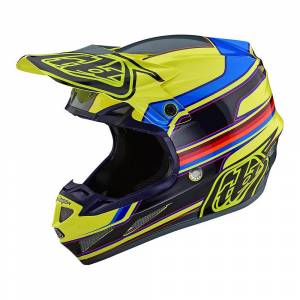 Troy Lee Designs SE4 Composite Speed Yellow Grey Motocross Helmet