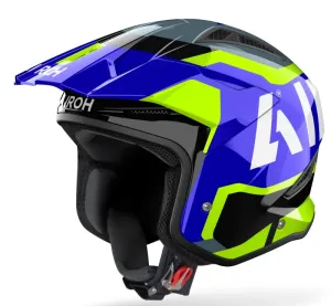 Airoh TRR2 Jupiter Blue/Yellow Gloss Trials Helmet