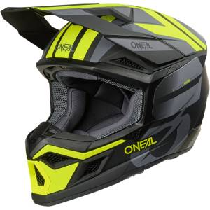 O'Neal 3SRS MX Helmet - Ride Black Grey Neon Yellow