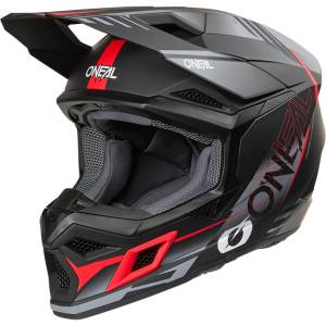 O'Neal 3SRS MX Helmet - Haze Black Grey Red