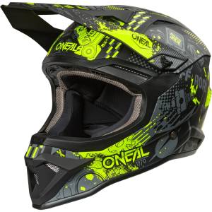 O'Neal 1SRS Vibrant Youth MX Helmet - Black/Neon Yellow