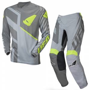 UFO Vanadium Grey Neon Yellow Motocross Kit Combo