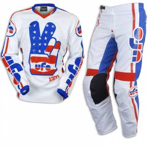 UFO Vintage White Motocross Kit Combo