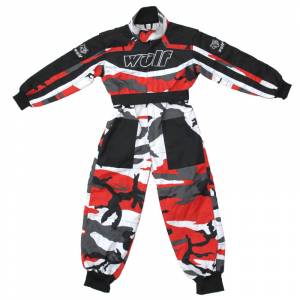 Wulfsport Cub Camo Red Racing Suit