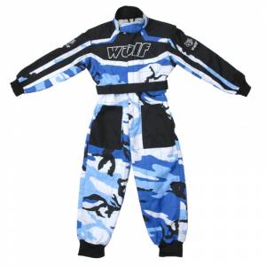 Wulfsport Cub Camo Blue Racing Suit