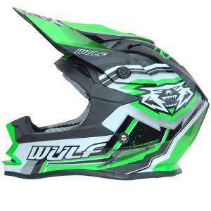 Wulfsport Green Vantage Kids Off Road Helmet