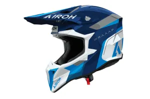 Airoh Wraaap Conquer Blue Gloss Motocross Helmet