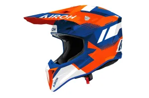 Airoh Wraaap Vision Orange Blue Gloss MX Helmet