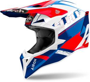 Airoh Wraaap MX Helmet - Feel Blue Red Gloss