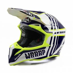 Airoh Wraap Broken Blue Motocross Helmet