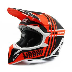 Airoh Wraap Broken Orange Motocross Helmet