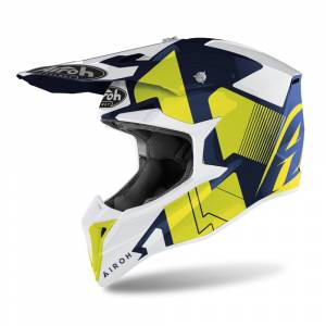 Airoh Wraap Raze Blue Gloss Motocross Helmet